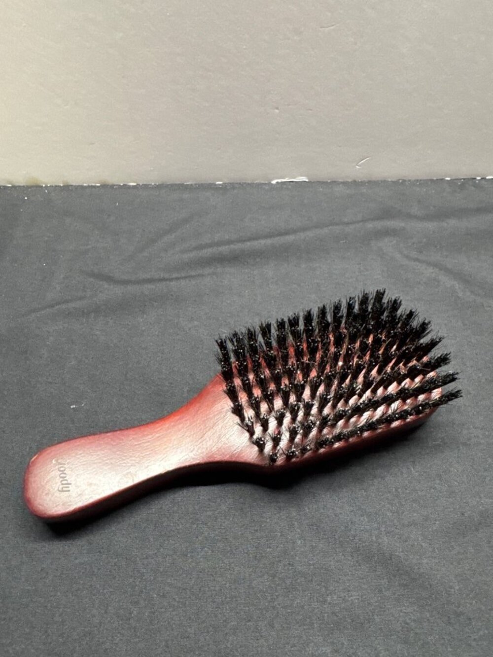 Goody Wooden Boar Handle Hair Brush With Black Bristles 8.5 Inches Long